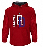 Dominican Republic Baseball Majestic World Baseball Classic Team Icon Fleece Pullover Hoodie Scarlet Graphite,baseball caps,new era cap wholesale,wholesale hats